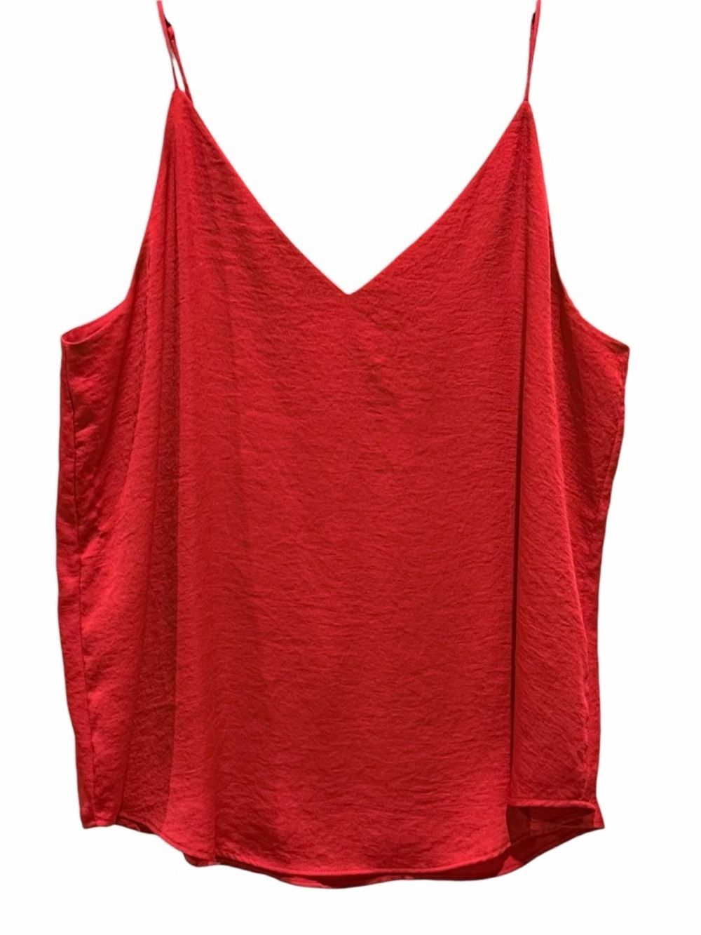 Express Red V Neck Spaghetti Strap Camisole Large